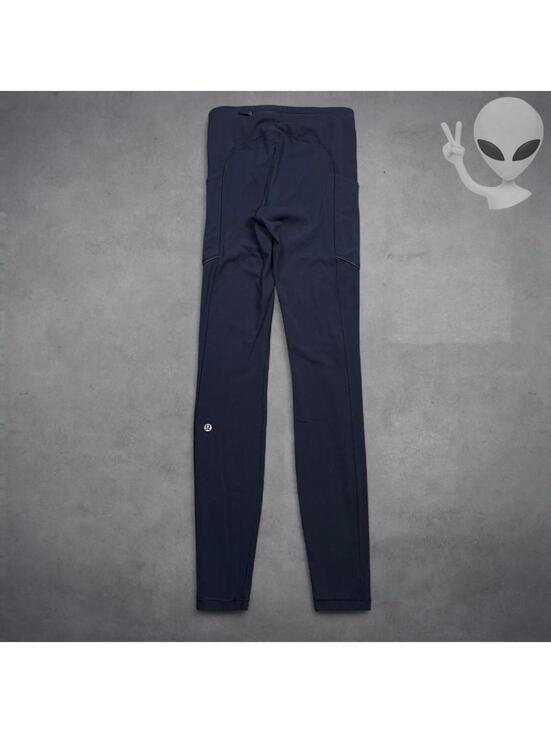 Pants - Lululemon Speed Up Tight Leggings 2 Navy Blue Full-On Luxtreme Pocket Running